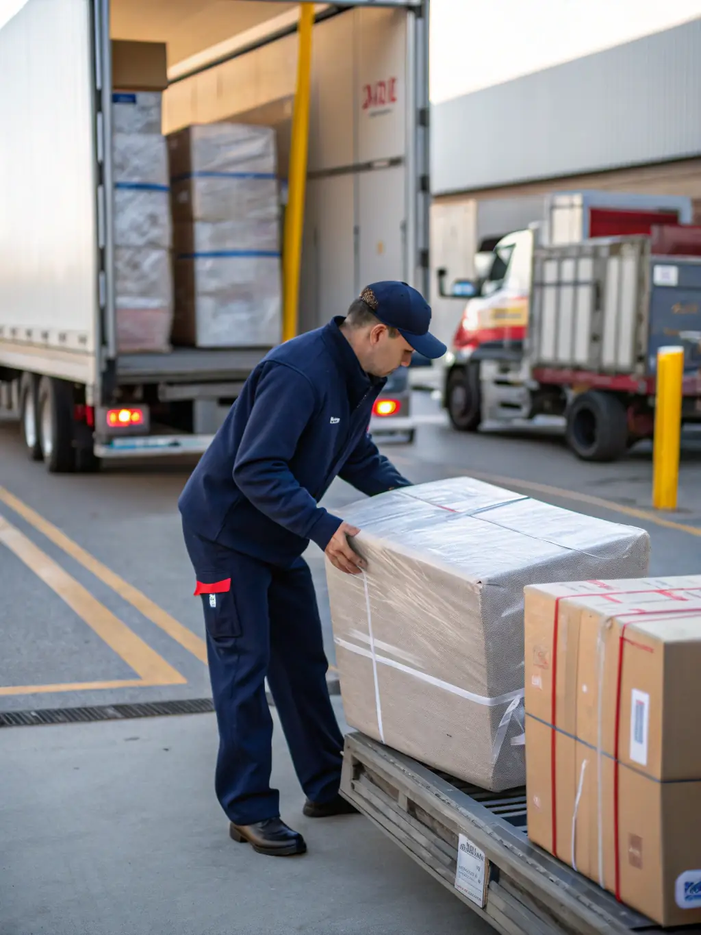 A Respected Dispatchers courier using a temperature-controlled transport box to maintain the integrity of a pharmaceutical delivery, with a digital thermometer visible.